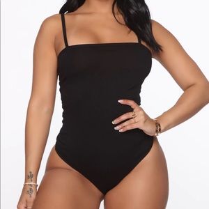 Fashion Nova black square up bodysuit